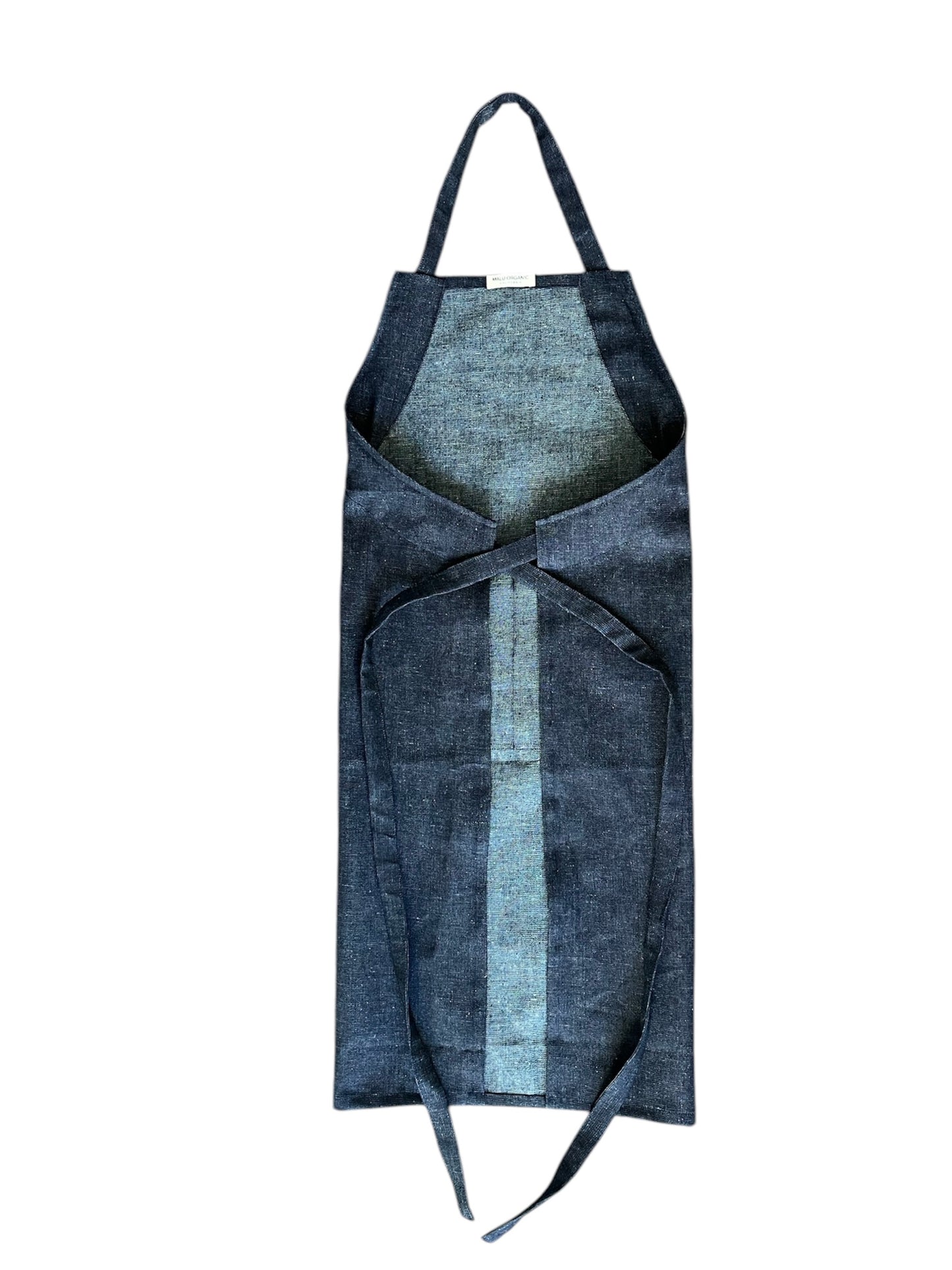 55% hemp 45% organic cotton denim apron / Indigo blue / made in usa