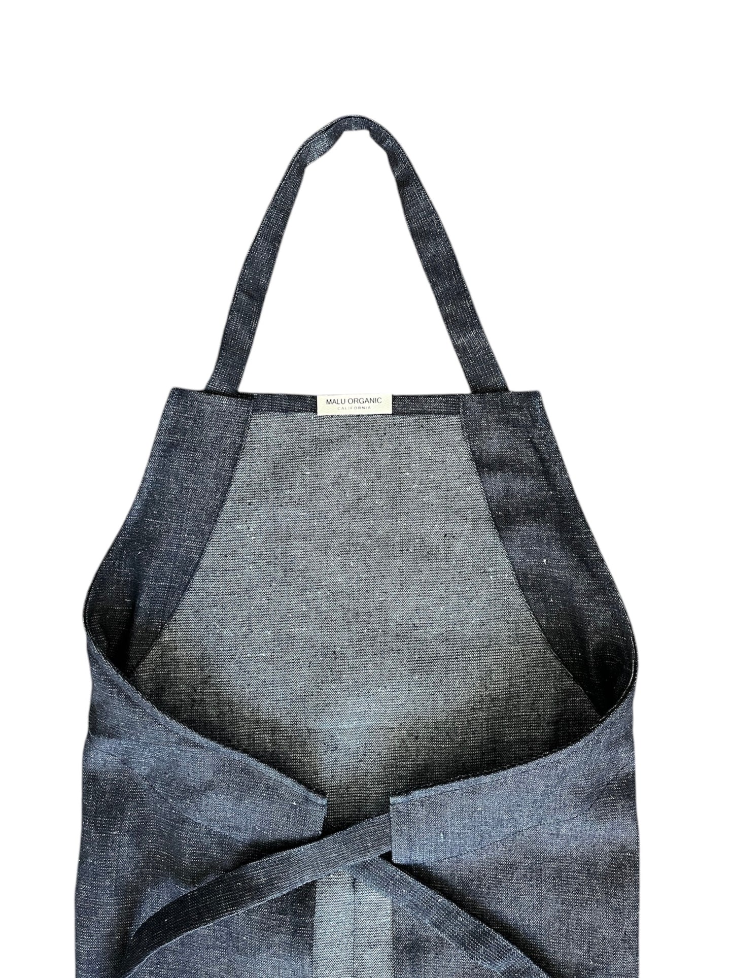 55% hemp 45% organic cotton denim apron / Indigo blue / made in usa