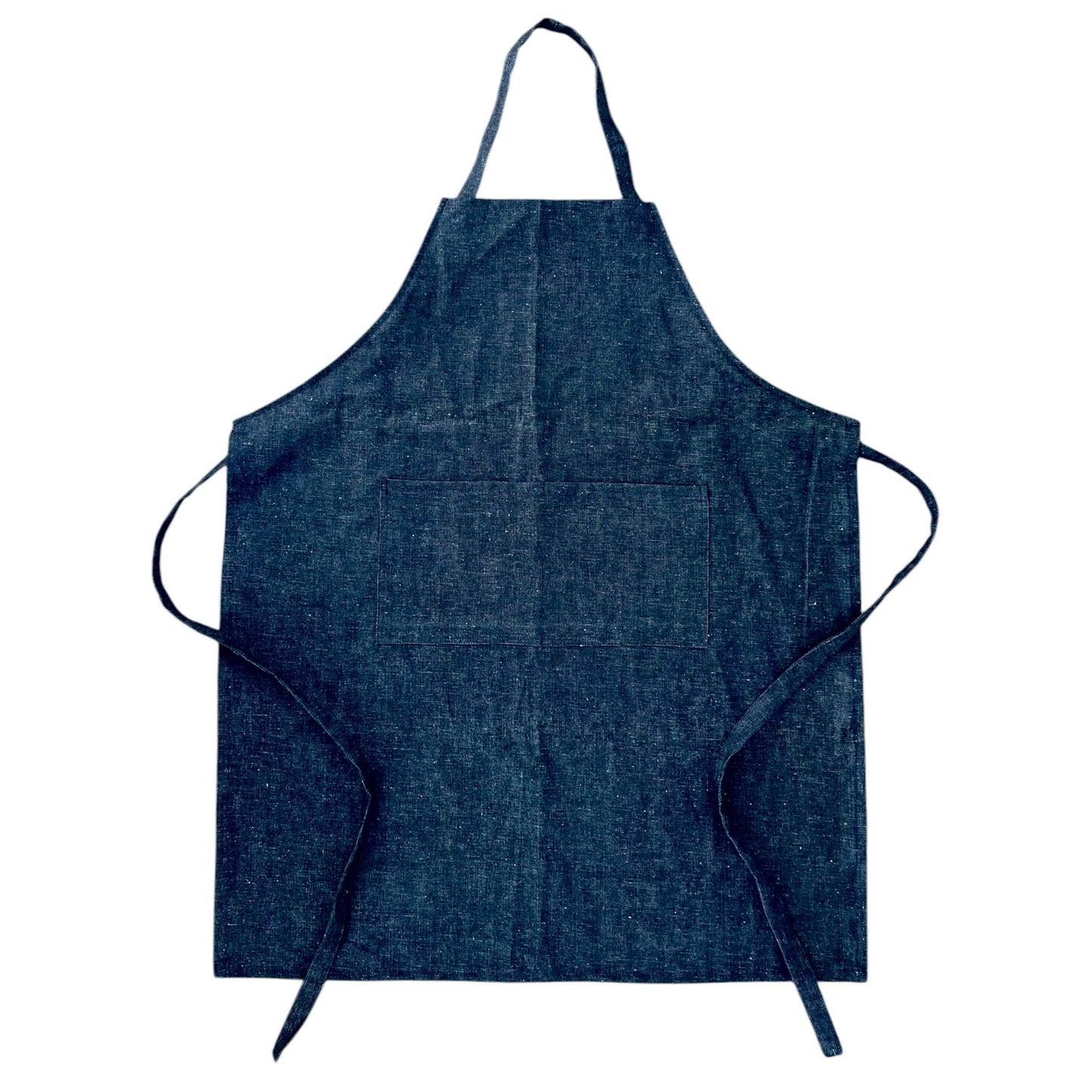 55% hemp 45% organic cotton denim apron / Indigo blue / made in usa