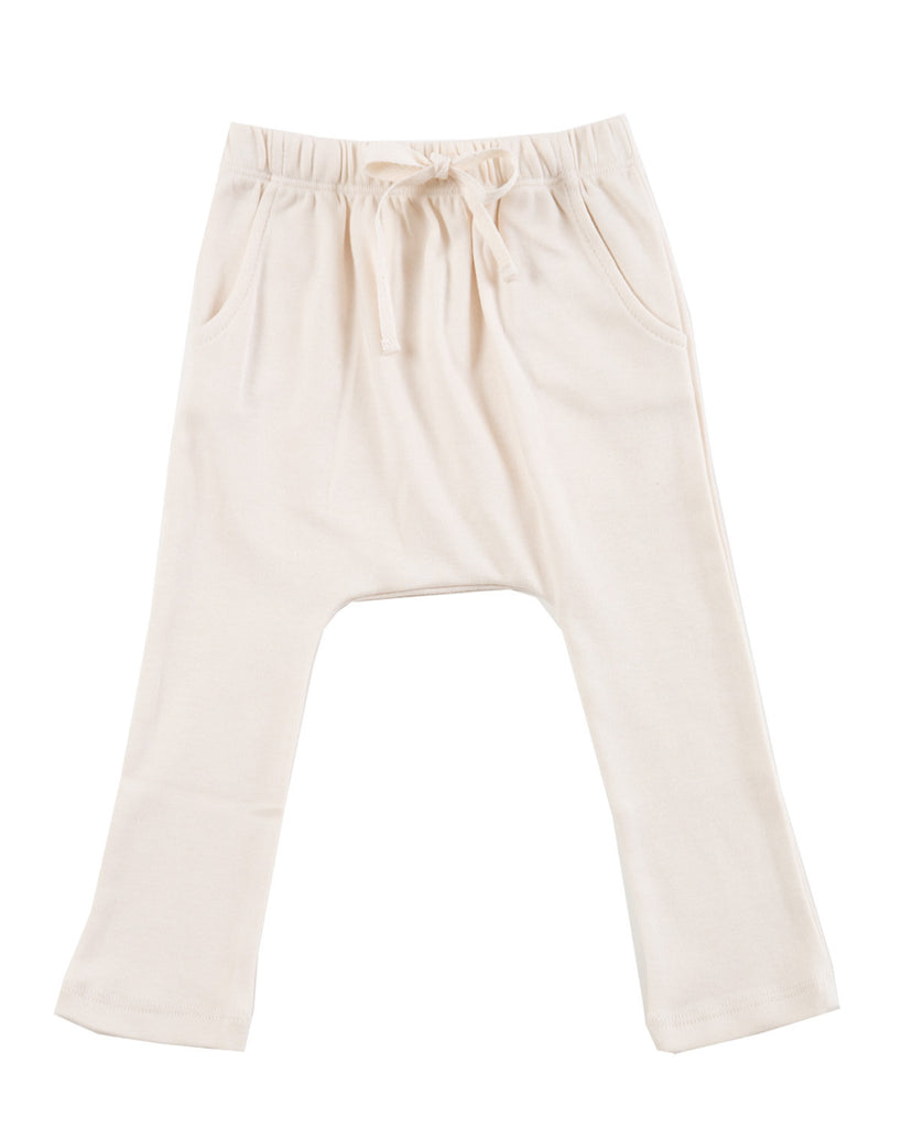 organic cotton harem pants with pockets - natural