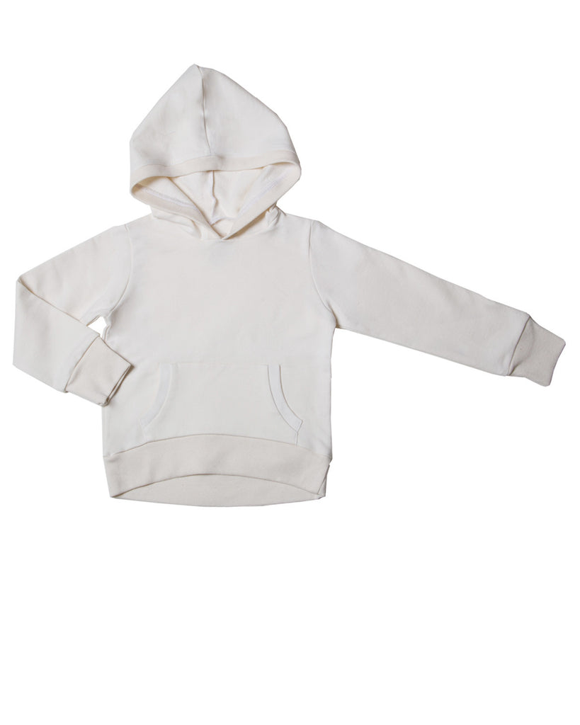 organic cotton hoodie with pockets - natural