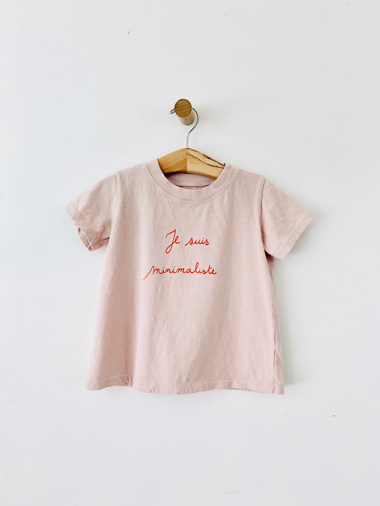 organic cotton basic tee - je suis minimaliste / blush