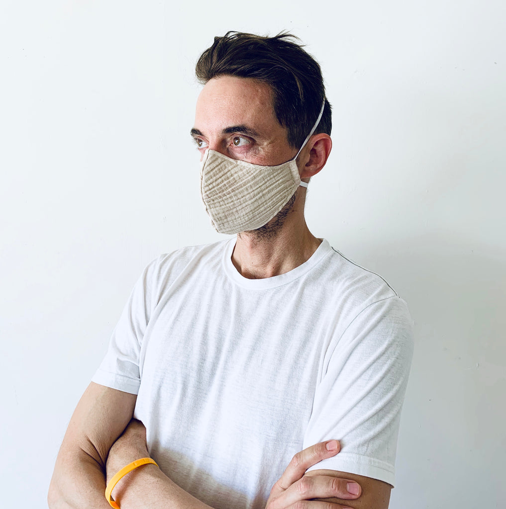 organic cotton gauze face mask