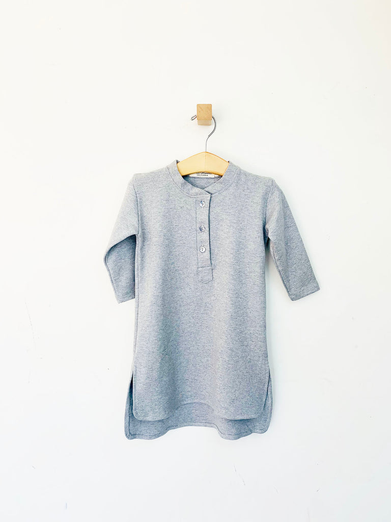 organic cotton tunic - grey melange